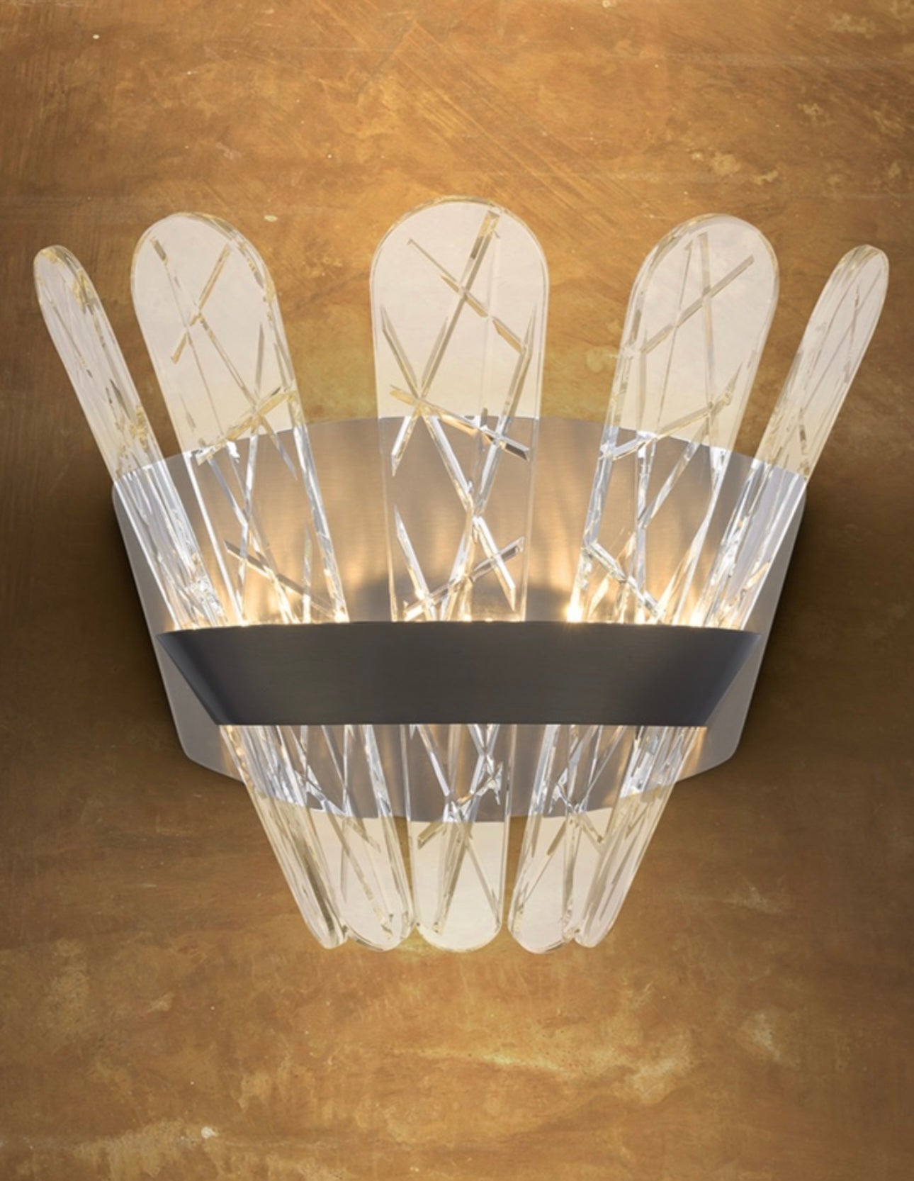 Bronze Crystal LED Wall Light