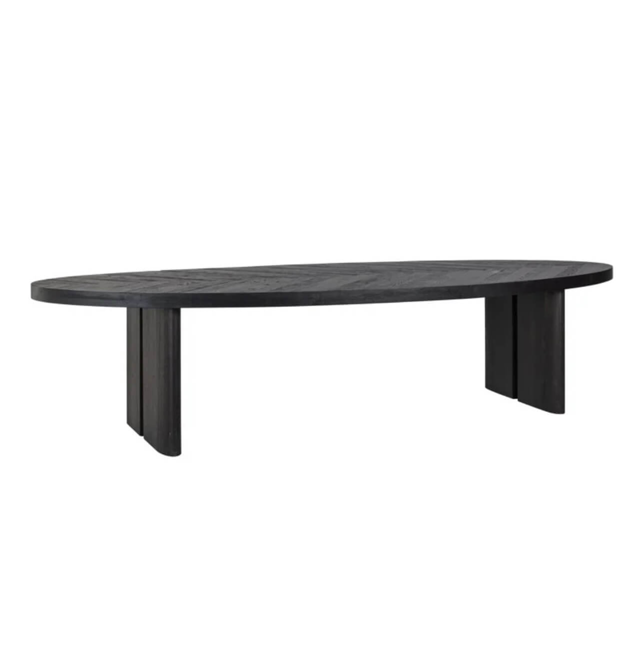 Dark Coffee Oval Dining Table