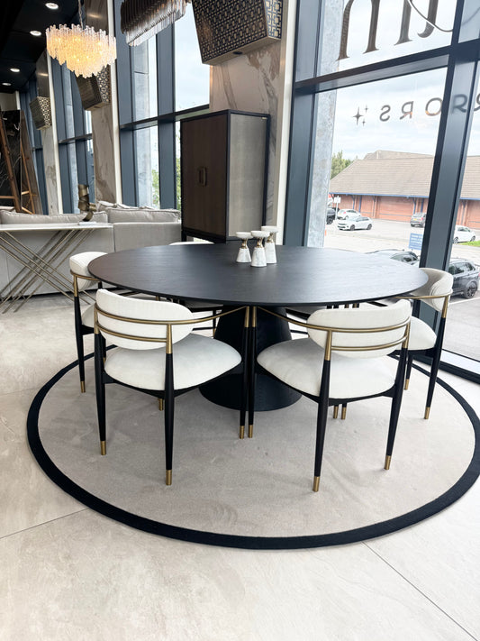 Tavamo 180 Dining Table - Black Oak