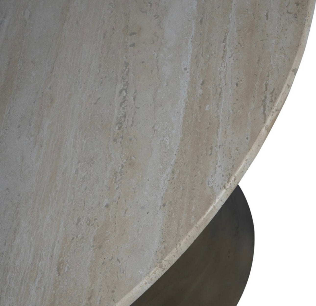 Travertine Round Dining Table