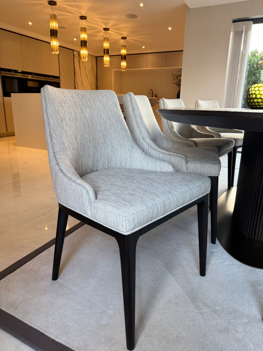 Luxury Cream Boucle Dining Chair