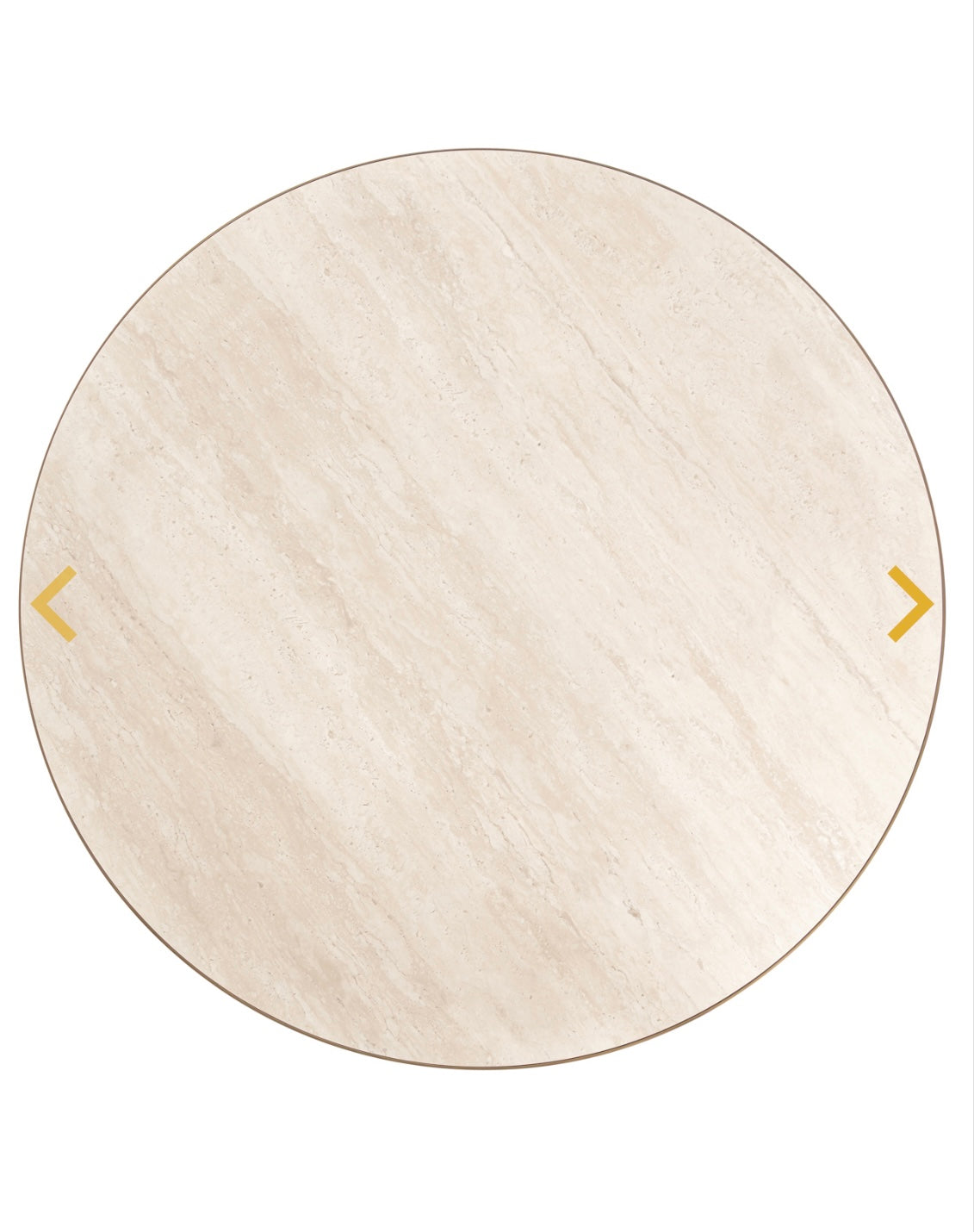 Round Ceramic Brass Detailed Dining Table