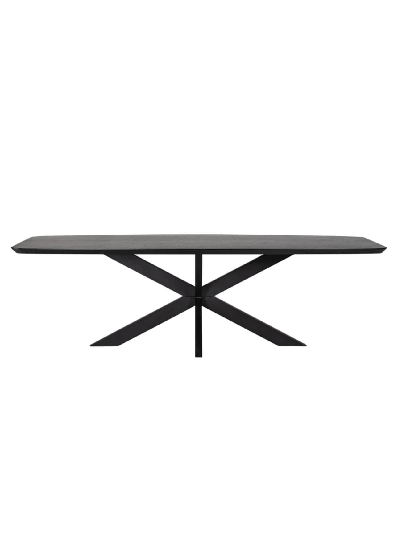 Black Curved Edge Dining Table