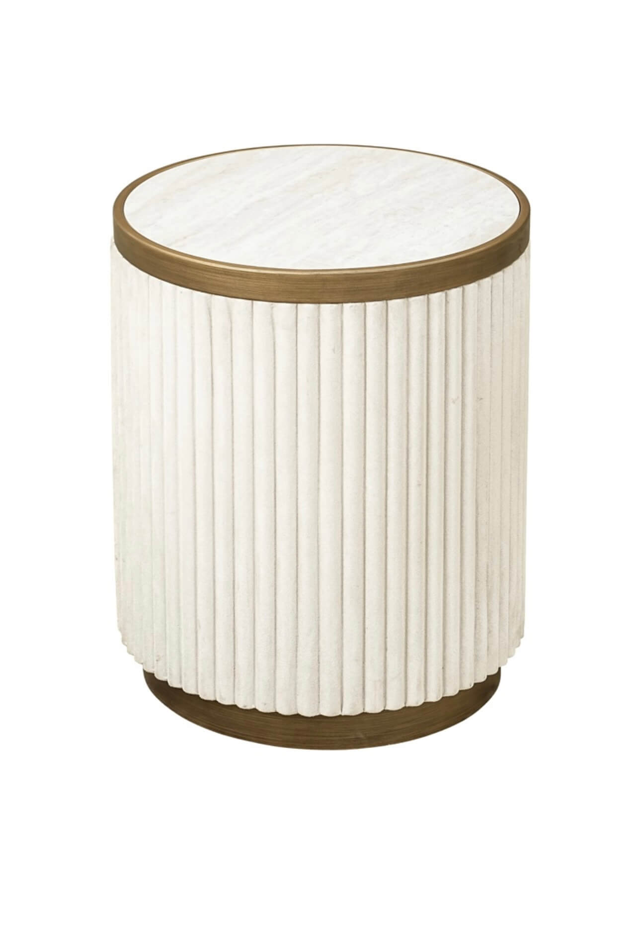 Suede Ribbed Side Table