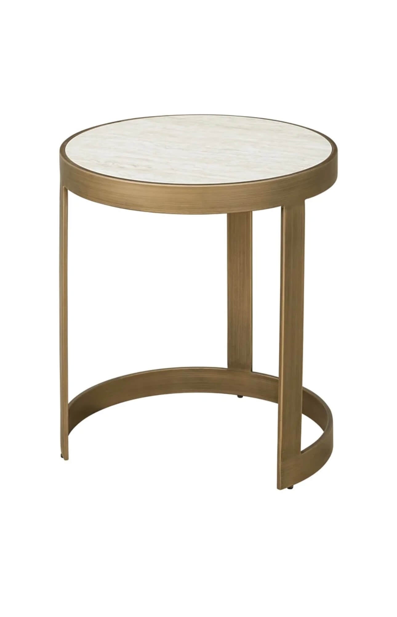 Suede Ribbed Side Table