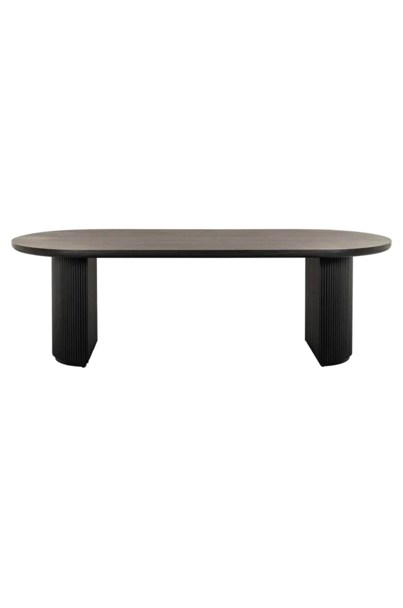 Dark Coffee Oval Edged Dining Table