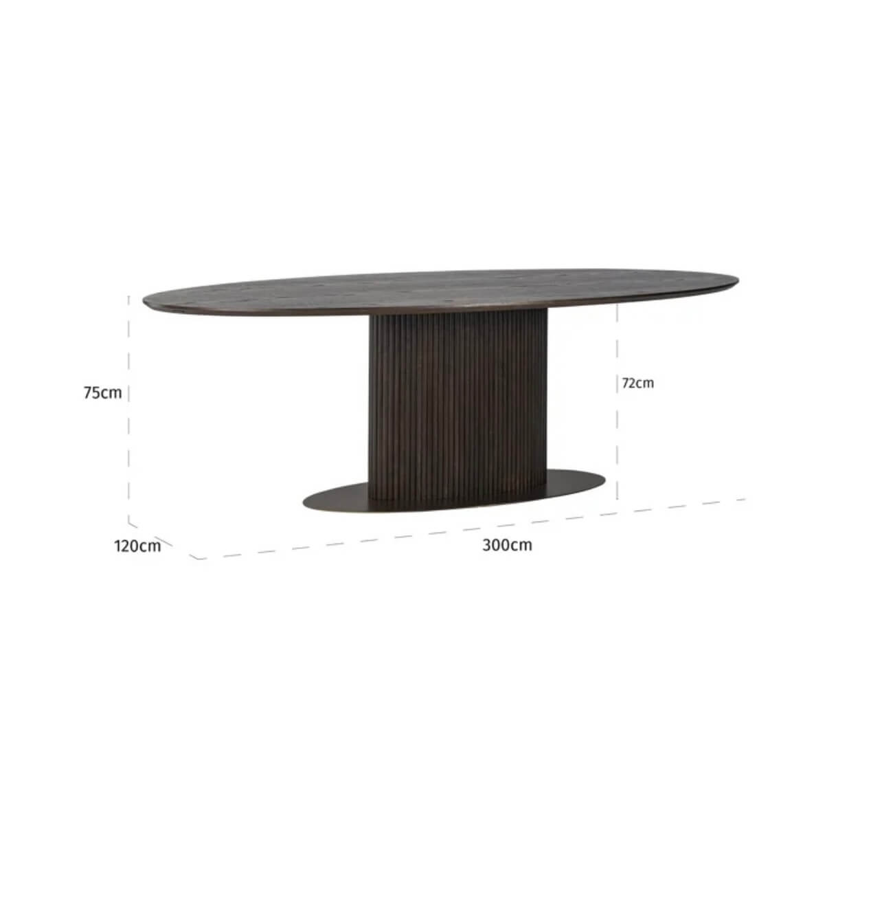 Regalia Oval Dining Table 3m