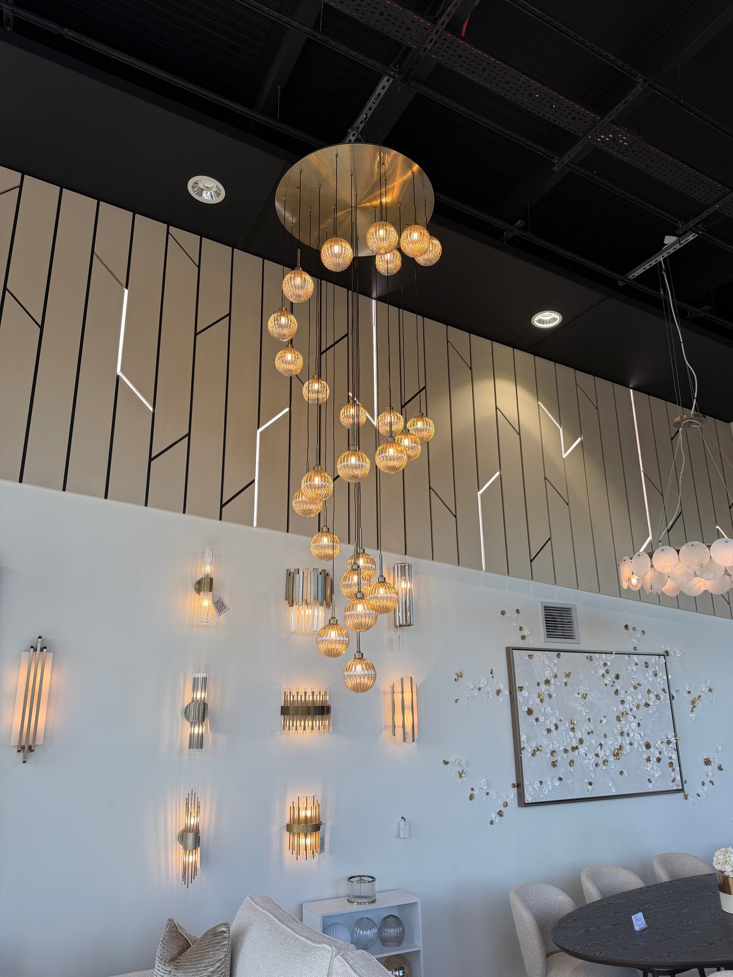 Amber Luxe Cluster Chandelier