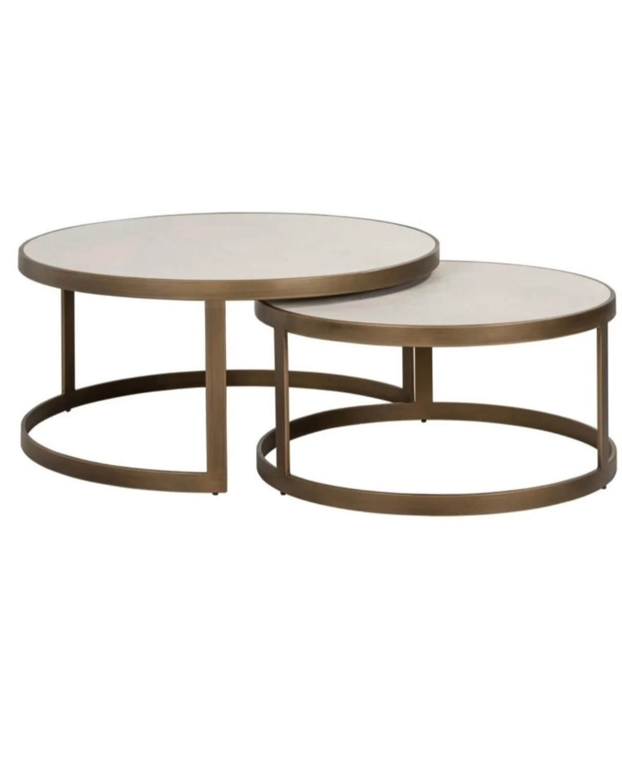 Herringbone Ash Grey Brass Coffee Table