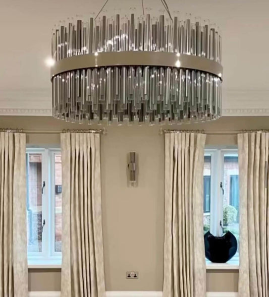 Luxury Nickel Glass Chandelier