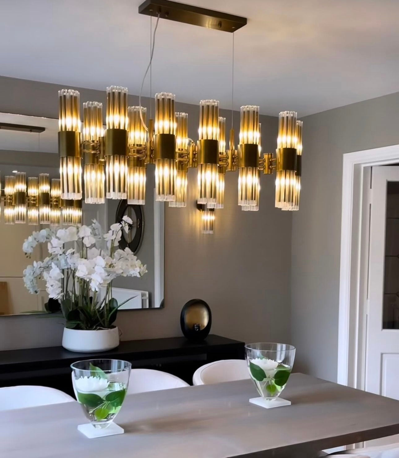 Luxury Brass Over Dining Table Chandelier – Dream Interiors