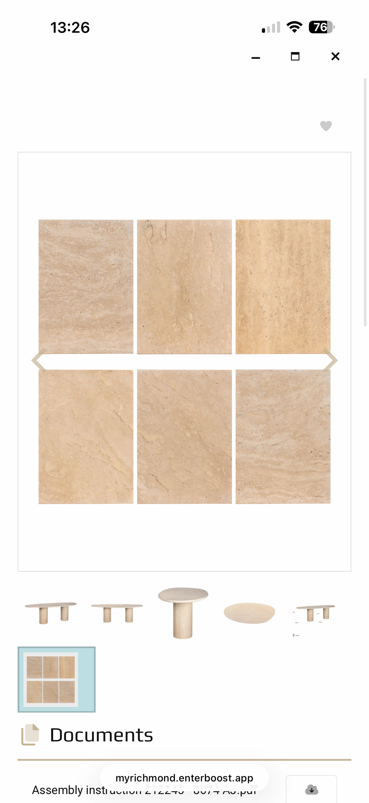 Travertine Dining Table
