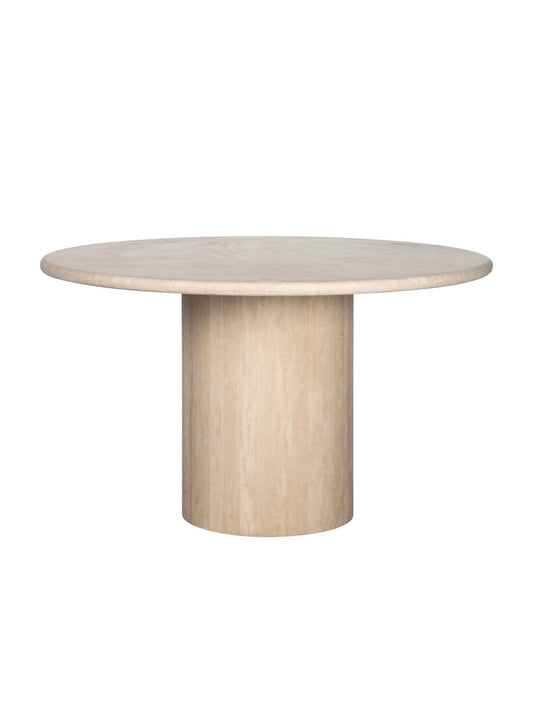 Travertine Round Dining Table