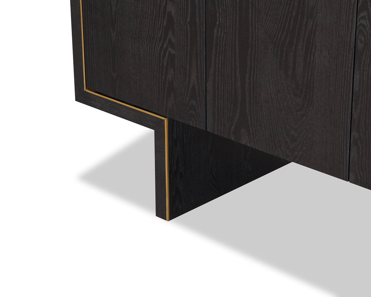 Liang & Eimil Tigur Sideboard - Black Ash Veneer/Polished Brass