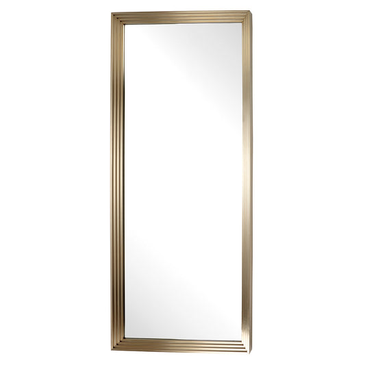 Brushed Brass Stepped Mirror