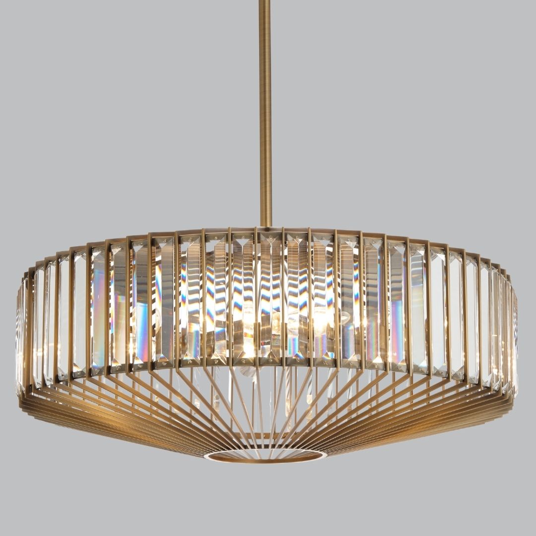 Crystal Brass Pendant Light