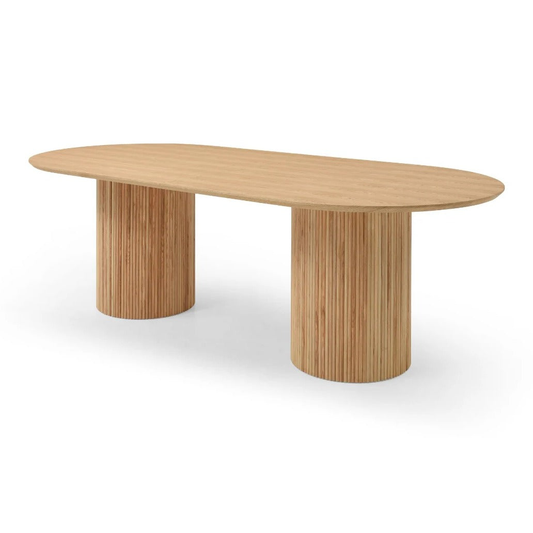 Lantine 240 Dining Table - Pill Shaped - Ash Oak