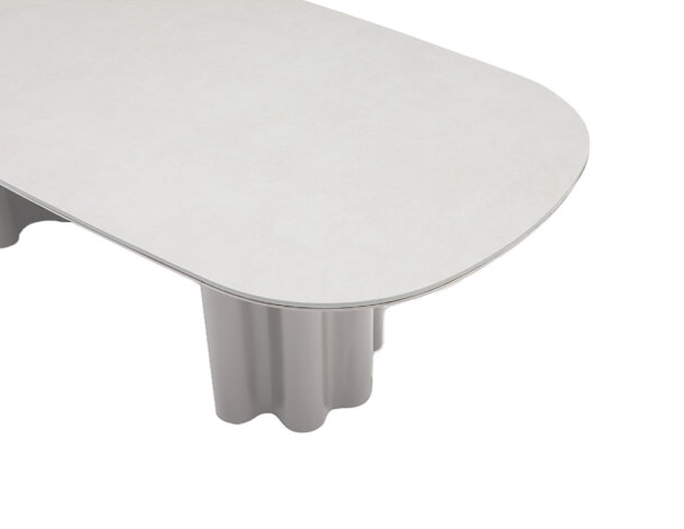 Moon Dining Table 240 - Matte Beige