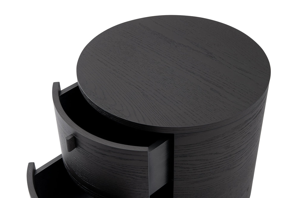 Sims Bedside Table - Smoak Oak