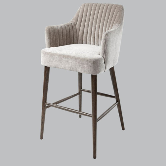 Chenille Latte Finish Bar Stool
