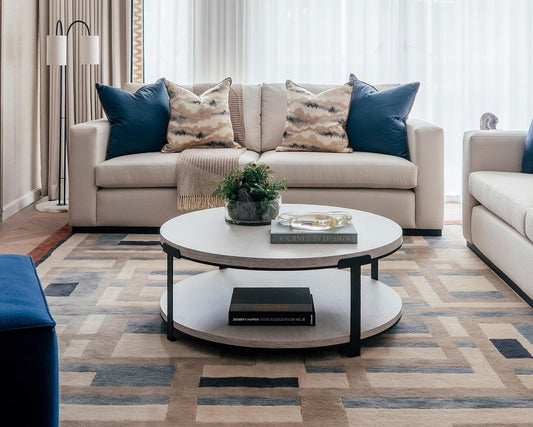 Liang & Eimil Alcana Coffee Table - Cloud Stained Oak and Black Textured Metal