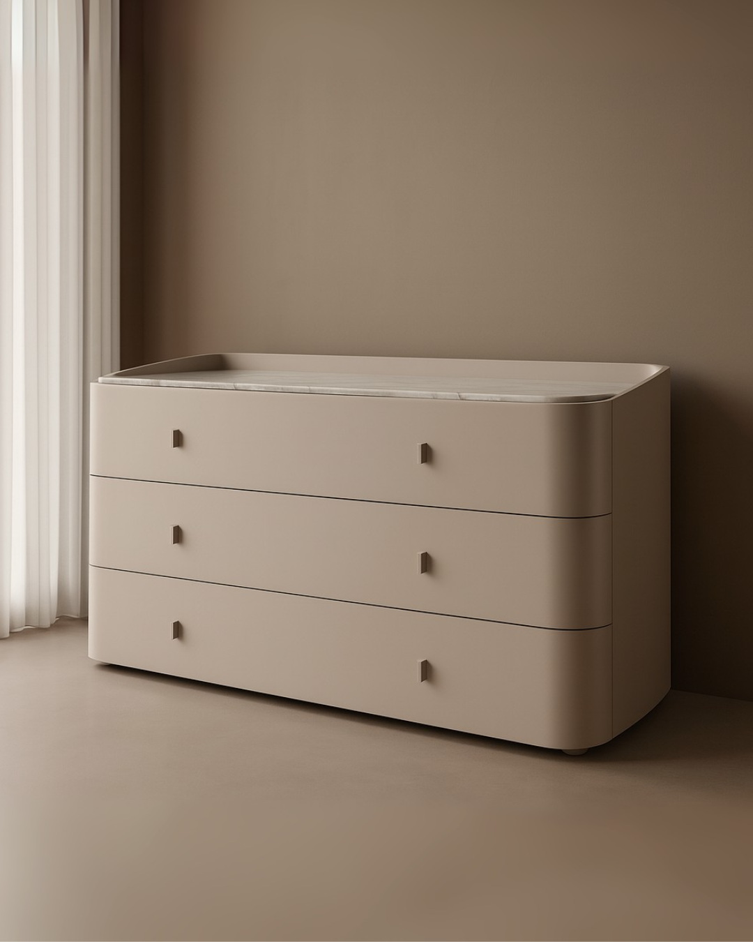 Vertu Dresser - Matte Beige