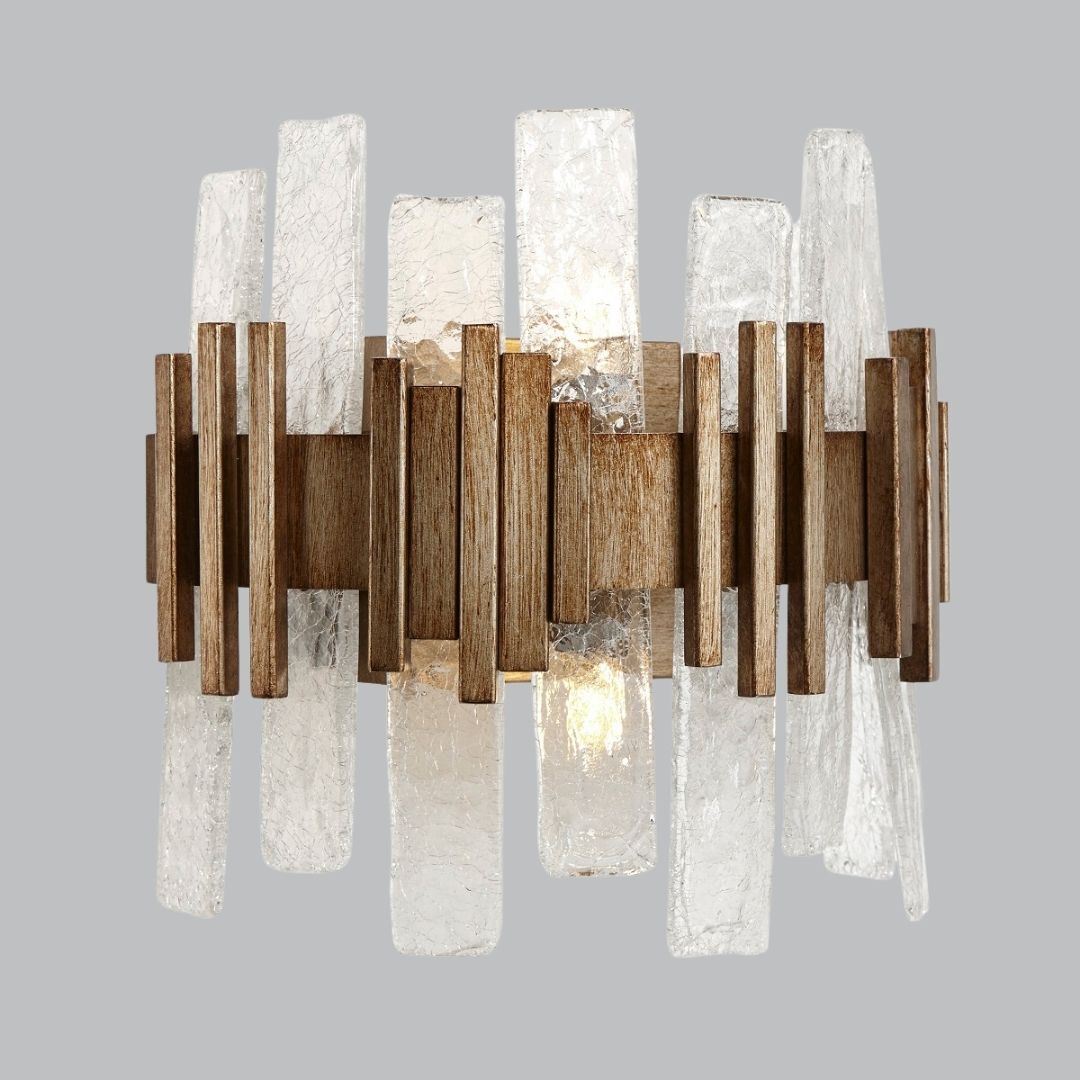 Opulent Textured Glass Wall Lamp