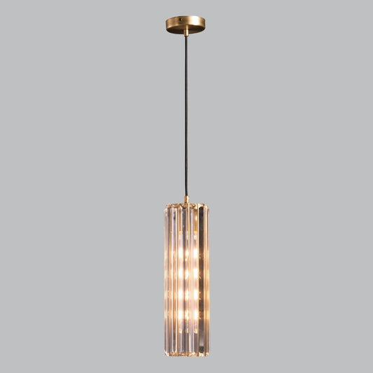 Crystal and Antique Brass Pendant