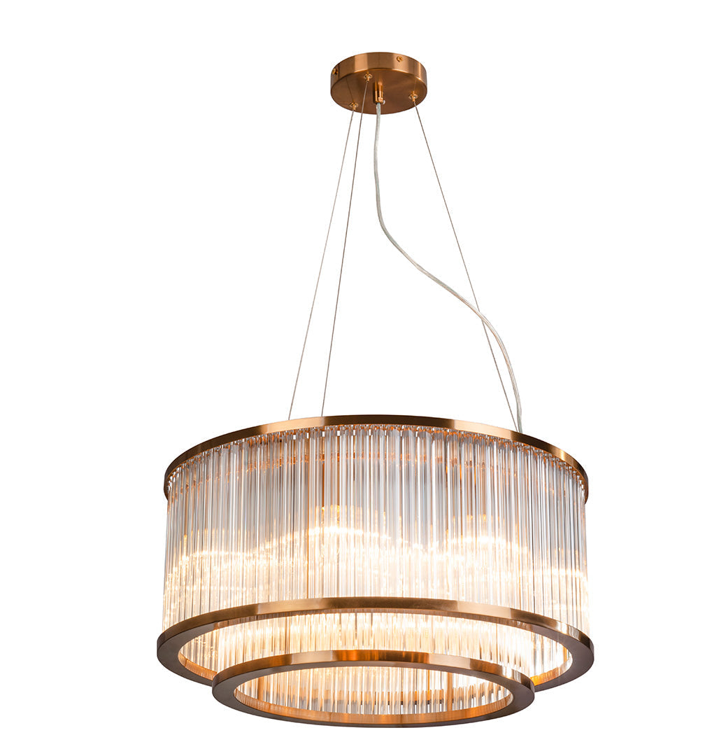Tiered Antique Brass Chandelier