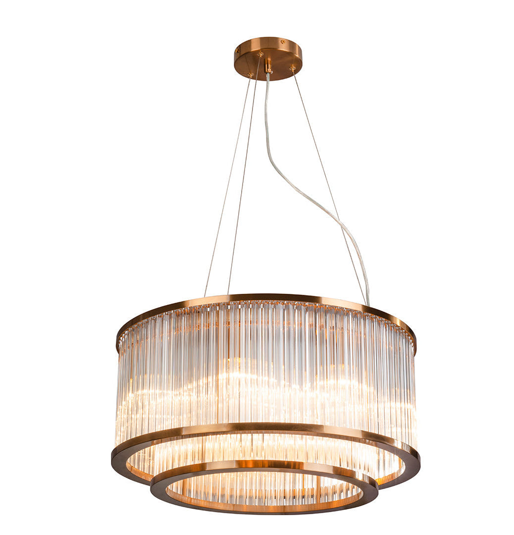Tiered Antique Brass Chandelier