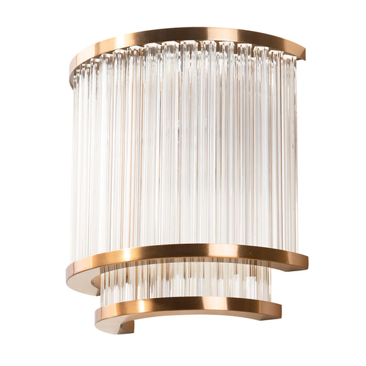 Tiered Antique Brass Wall Light