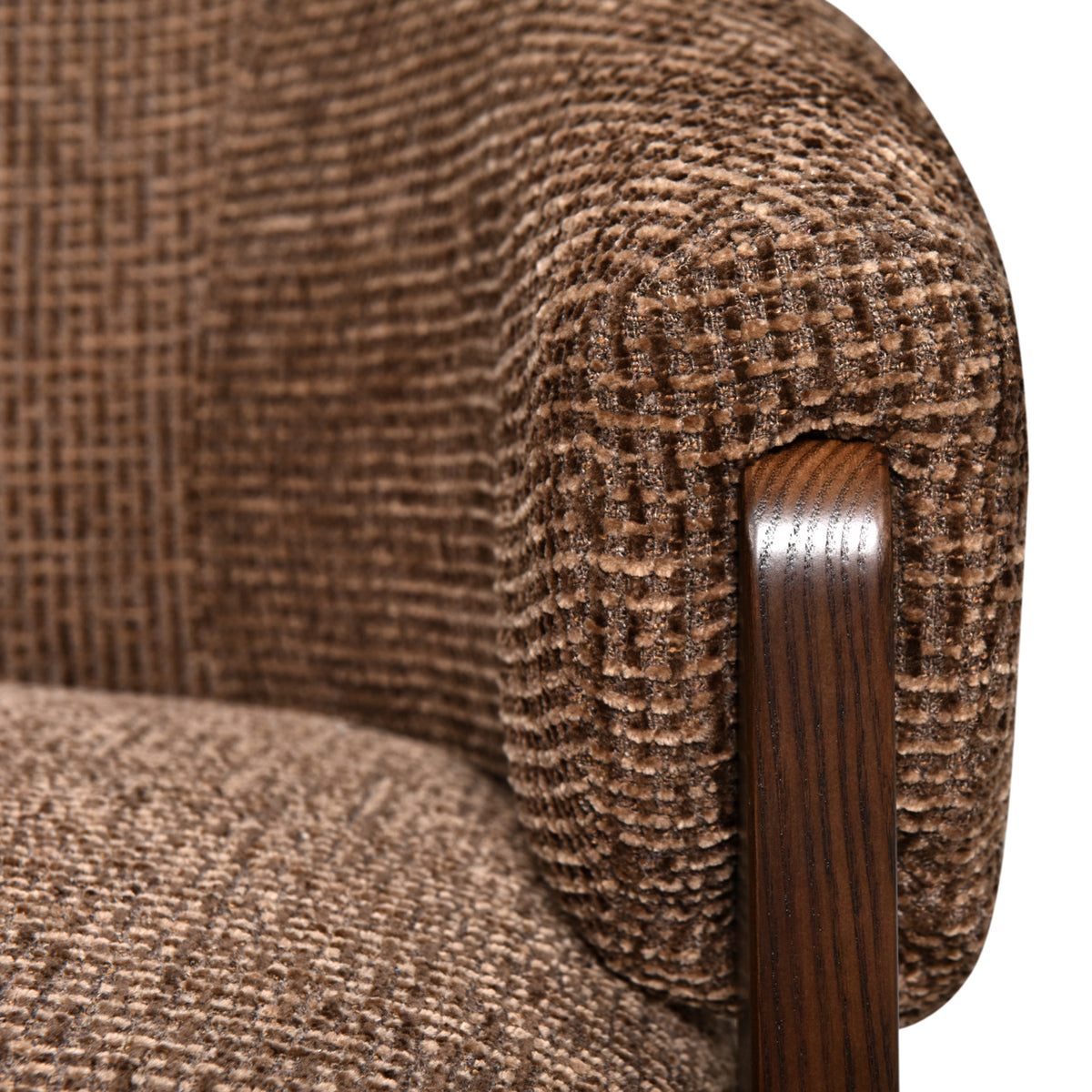 Marisol Brown Blockweave Swivel Occasional Chair