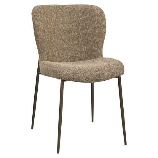 Oakby Brown Tweed Dining Chair Set of 2