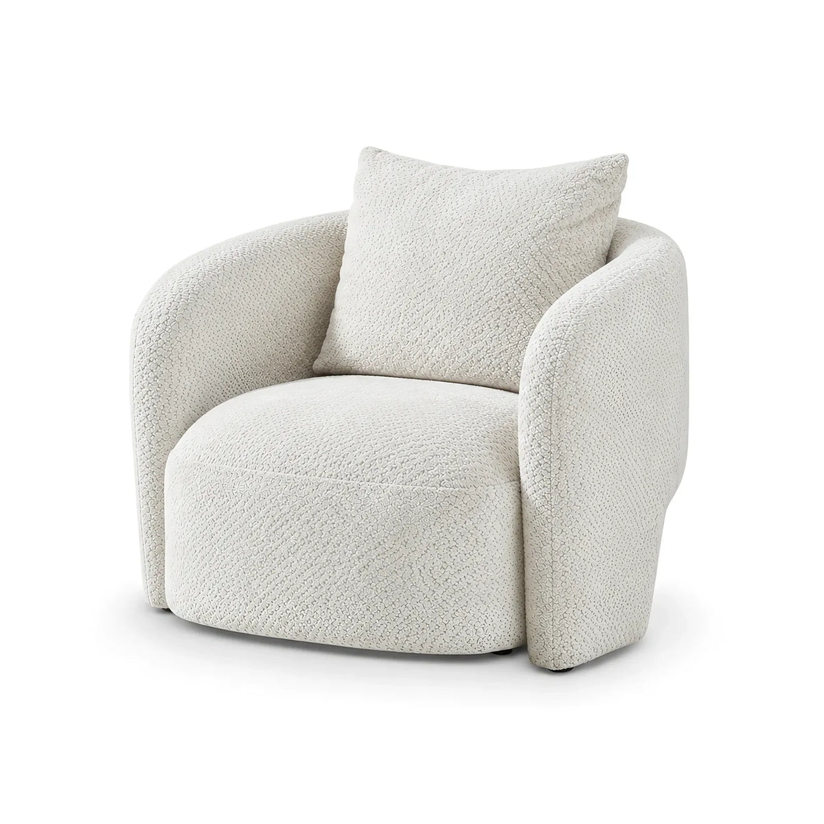 Ivory Bouclé Accent Chair
