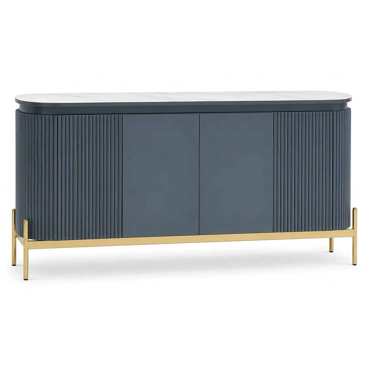 High Gloss Navy Sideboard with Ceramic Top
