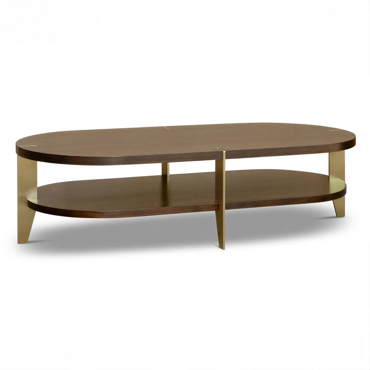Walnut & Brushed Brass Coffee Table