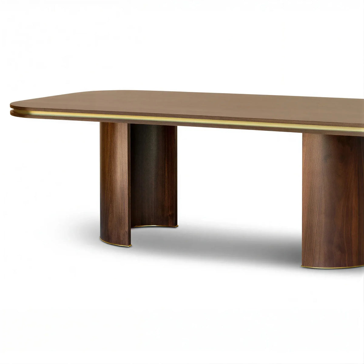 Walnut & Brass Dining Table