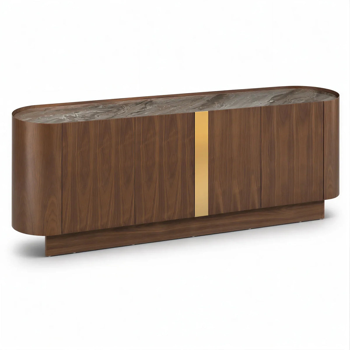 Walnut Sideboard with Veined Ceramic Top