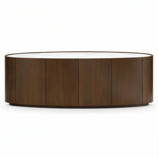 Sculpted Natural Walnut Sideboard