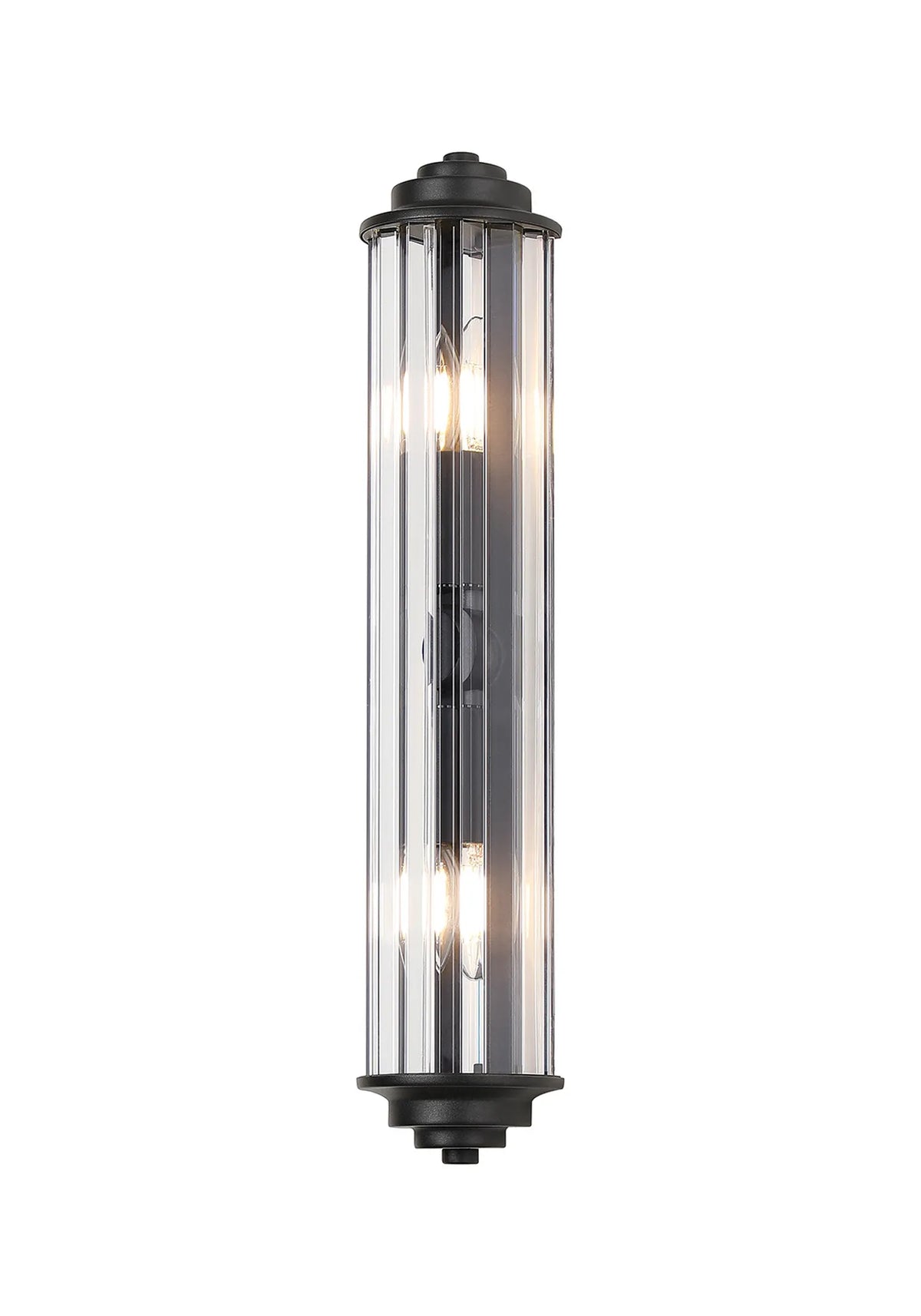 Soho IP44 crystal bathroom wall light in satin black