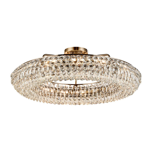 Orlune 95cm Semi Flush Ring Chandelier