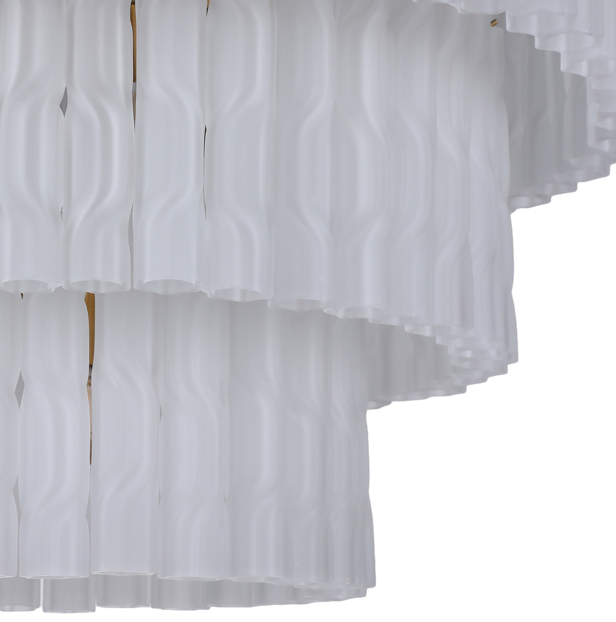 Pesaro Twisted Frost Glass Chandelier Large