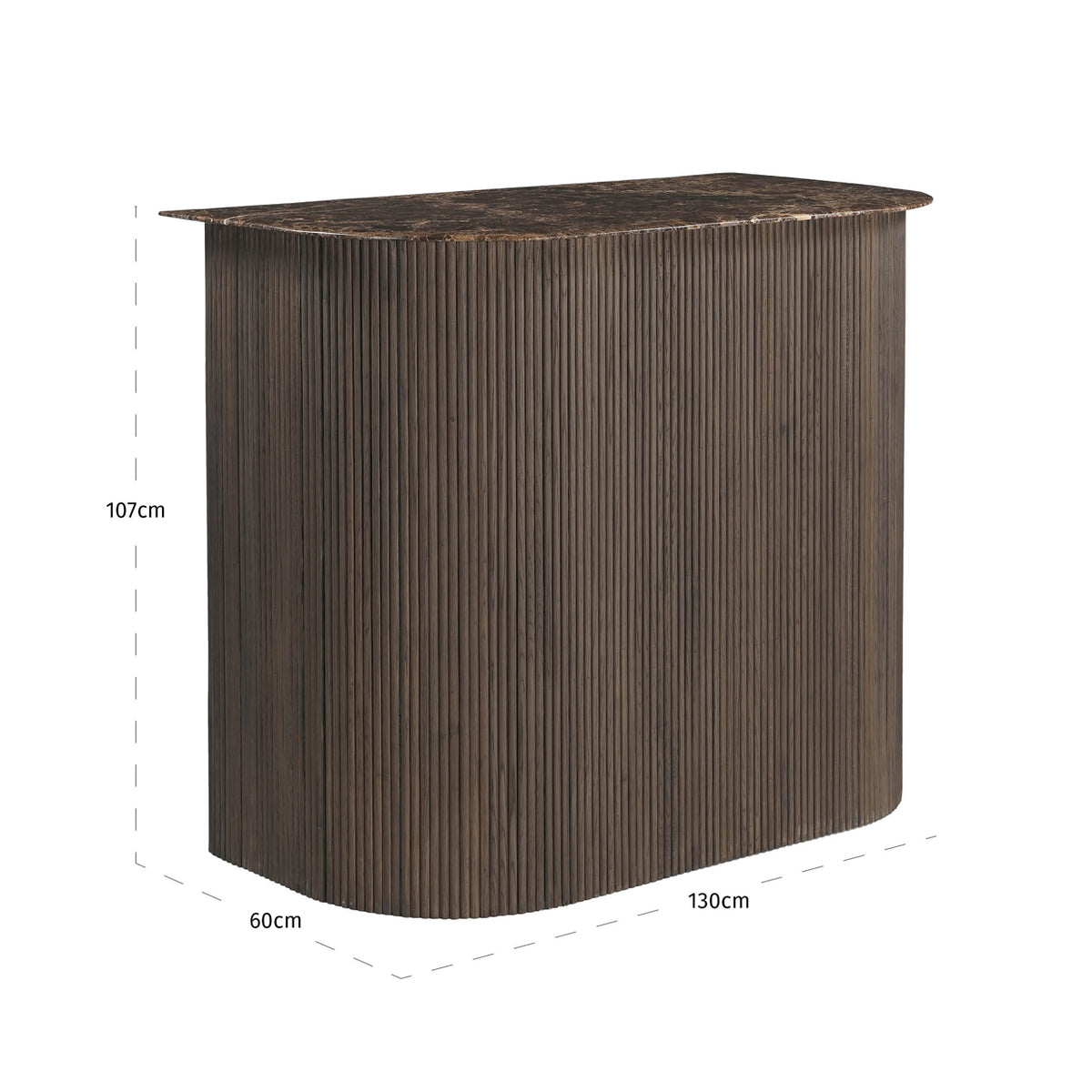Castella Smoked Charcoal Home Bar Cabinet