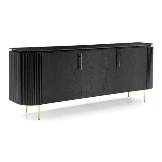Lantine Buffet - Black Oak & Brass