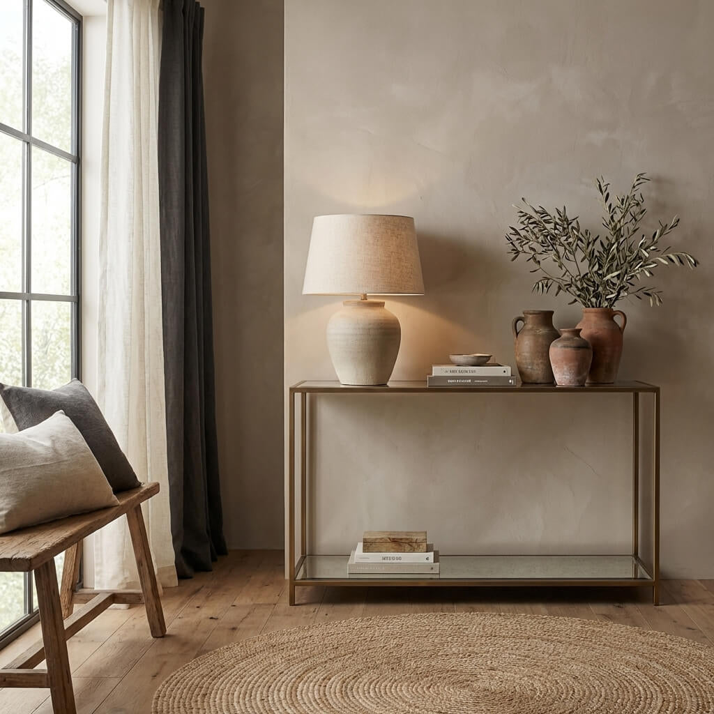 Savona Antique Brass Console Table