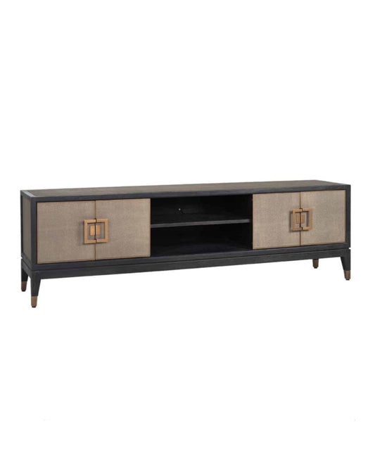 Textured Brass Trim Media Unit