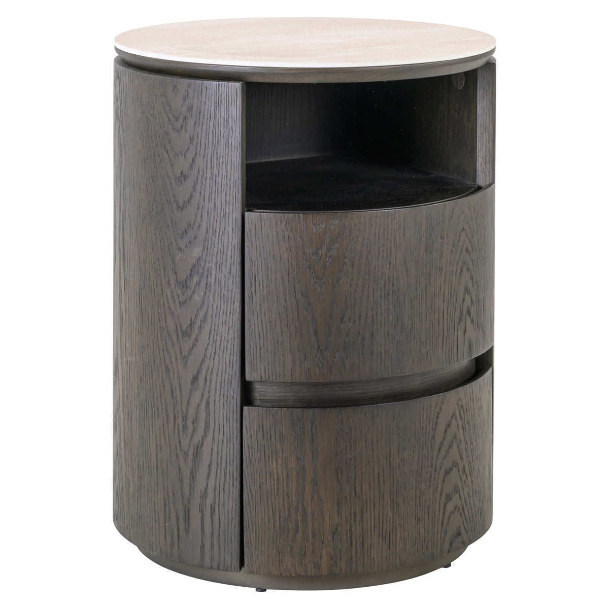Nantes Brown 2 Drawer Bedside Table