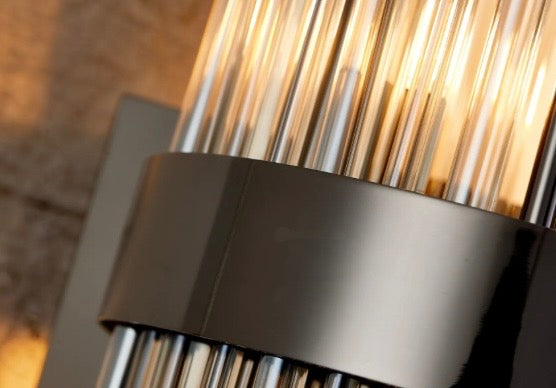 Talia Black Chrome Wall Light