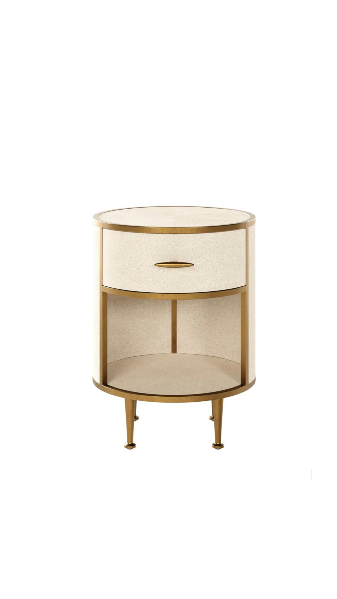 Bedside Table Faux Shagreen