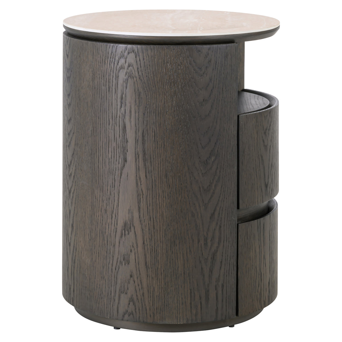 Nantes Brown 2 Drawer Bedside Table